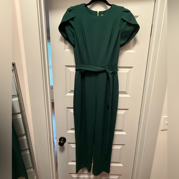 Calvin Klein Pants - Calvin Klein Dark Green Women's Short Sleeve Jumpsuit
